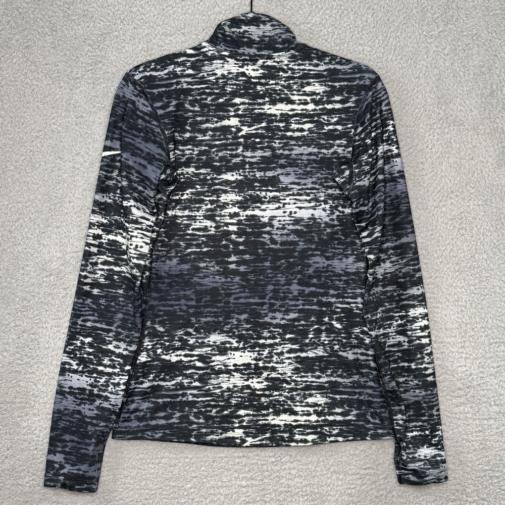 Nike Pro Womens M Dri-Fit Running Long Sleeve 1/2 Zip Black Ink Shirt Mock Neck - Picture 6 of 9
